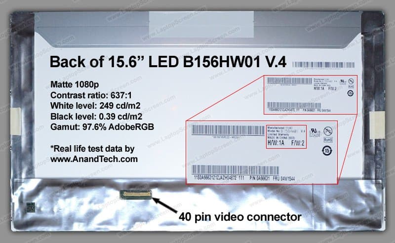 PC Portatile Lenovo IdeaPad Y500 95412RU Schermo Display di Sostituzione
